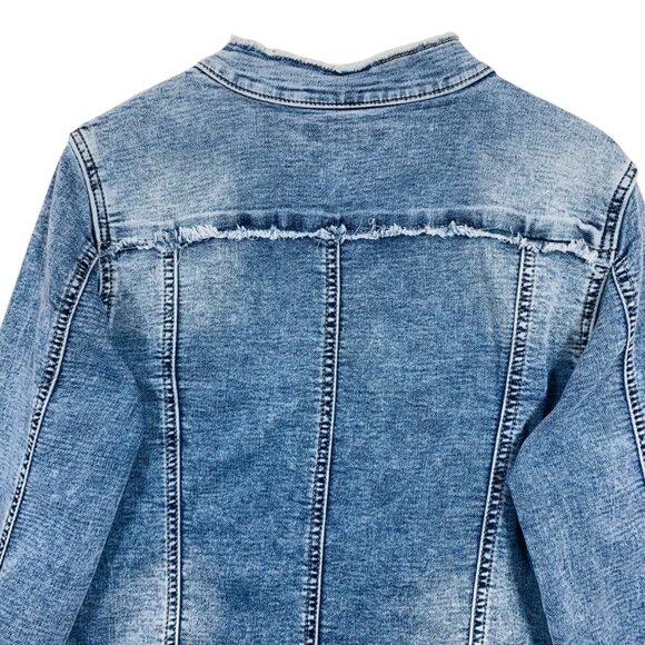 distressed denim jacket size medium HANGAR-29 - Picture 5 of 16